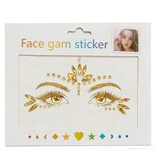 [1PC Festival Face Gems]Glitter Rhinestone Face Stickers For Music Festivals - Seven Colors - View 4