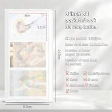 大容量透明相册，3英寸/5英寸照片收纳册，便携式插页式相册，方便整理和保存您的珍贵回忆，多功能收纳相册，160/84格防水防尘PP相册，可作票夹和卡片夹，用于存放照片、电影票/火车票、明信片、K-Pop小卡等。 - 常規 - 查看 10