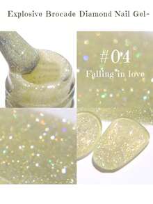 MISS SHAKA 10毫升 冬春美甲蓝粉绿闪粉凝胶指甲油 2026新款冰透明流行美白闪粉碎钻百搭美甲美甲用品情人节 - 彩色 - 查看 7