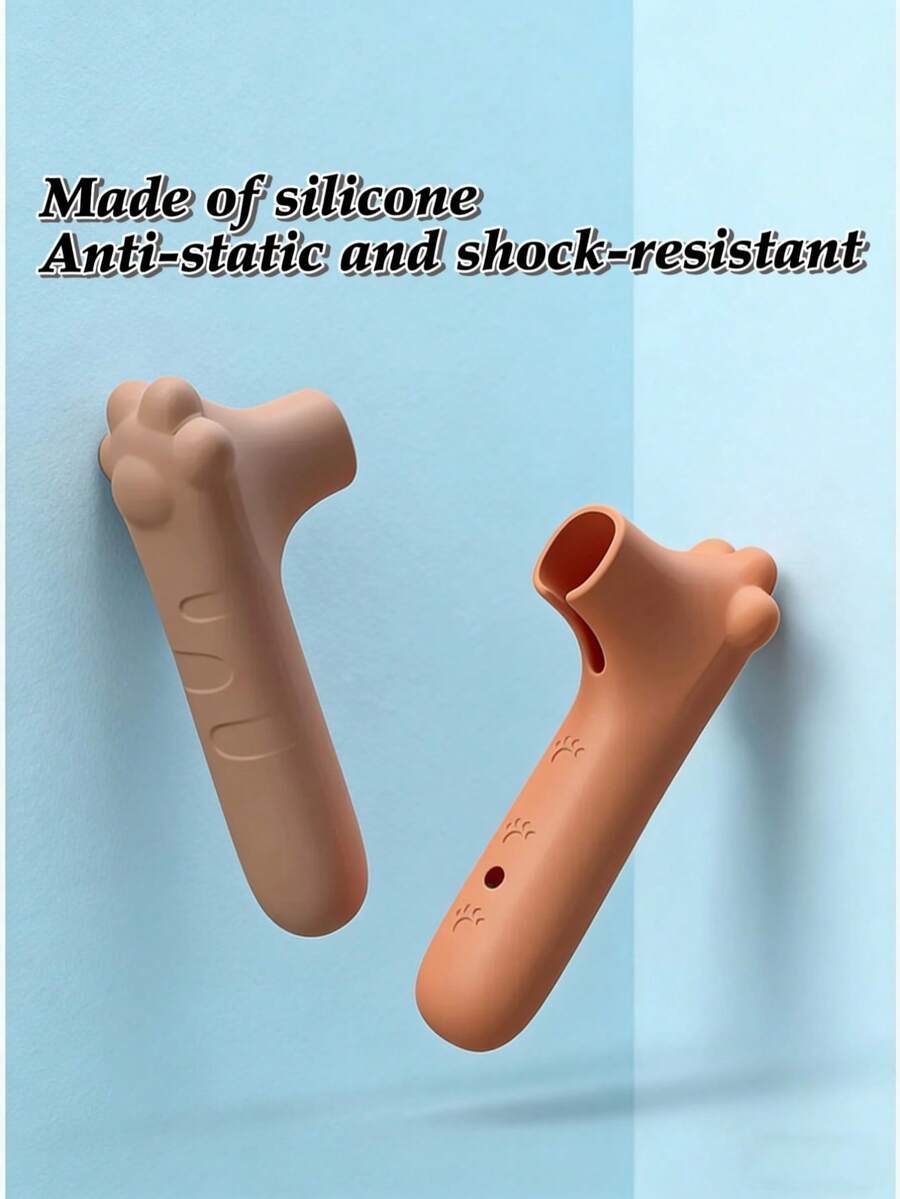 Protège-poignée de porte en silicone doux - Protecteur de poignée de porte en forme de griffe de chat en silicone mignon / Protecteur et couvre- pour poignée de porte, gants de poignée de porte pour enfants, bébé, articles mignons - Taille Unique - Voir 1
