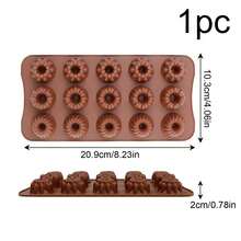 1/2pcs Chocolate Mold, Hollow Flower Pattern Design, Suitable For Chocolate, Candy, Cookie And Ice Cube Molds, As Well As Craft And Baking Tools - Brown - View 9