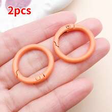 2pcs Mixed 24mm Round Spring Clasp Sets For DIY Bracelets, Necklaces & Earrings - Jewelry Making Supplies - Multicolor - View 18