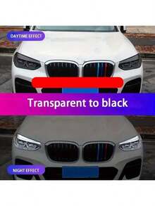 1pc 30cm*100cm Car TPU Photochromic Headlight Film, Taillights Tint Changing Lens Protector Film, UV Responsive TPU Car Light Protection Cover - Waterproof, Scratch-Resistant, Color Changing, Improve Visibility, Tint Black In Daytime And Transparent At Night - One Size - View 3