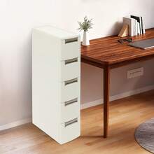 YUNRUX Drucker Tisch Höhenverstellbarer 3-Ebene-Druckerstander 60 x 50 cm mit Rädern Mobile Druckwagen aus Holz und Metall Druckerhalter für große Drucker Cremig-weiß für Studienbüro Büro - A - Übersicht 5