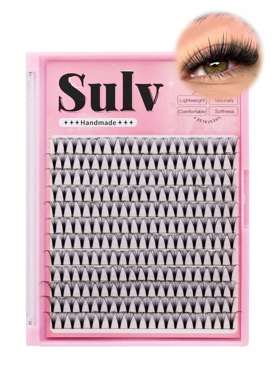 Sulv 240Pcs 12 Rows 20D Premade Fans Eyelash Extension 10mm,11mm,12mm,13mm,14mm,15mm,16mm To Choose Premade Fans Lashes - Black - View 1