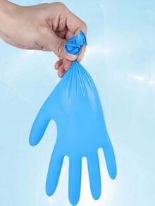 2/20/50/100 Pcs Powder-Free Disposable Nitrile Gloves, Durable Household Cleaning Gloves, Suitable For Kitchen, Bathroom, Cleaning, Food Handling, Tattoo, Beauty, Hair Dye, Pet Grooming Salon, Cooking, Painting, Arts & Crafts, Protective Gloves, Cleaning Supplies, Household Tools [No Box] - Blue - View 2