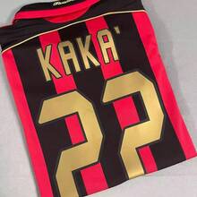 2006-07 AC Milan Home Long-Sleeved Jersey, Number 22, Kaká, Red And Black, Retro Style From The Champions League Final. - 紅色 - 查看 3