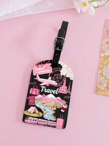 1 Stück leichter und strapazierfähiger PU Gepäckanhänger, geeignet für Reisekoffer, Rucksack, Kreuzfahrttasche, Rucksack-Zubehör, ideal für Bordkarten, unverzichtbar für Herbstreisen und die Rückkehr zur Schule - Muster E - Übersicht 15