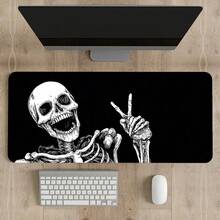 1 Peça Mouse Pad de Jogo com Gráfico de Caveira Legal, Mouse Mat Antiderrapante Adequado para Uso Doméstico e Escritório, Mouse Pad de Jogo Grande com Bordas Costuradas Duráveis, Tapete de Teclado Estendido para Jogos, Casa e Escritório - C - Visão 10