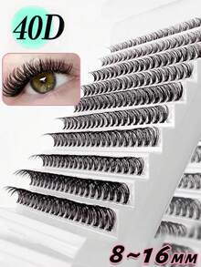 600/570pcs Individual Lashes, D-Curl Volumizing Mixed Styles False Eyelashes Extension Kit With Glue, Tweezer, Brush, 8-18mm Feathery Lashes, Suitable For Beginners DIY At Home, Suitable For Daily, Wedding, Party, Outdoor, Travel, Holiday Occasions - White - View 15