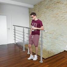 Stair Railing, Stainless Steel Handrail, Balustrade, Balustrade Bars, Terrace Balustrade, Stair Kit - 5 Traverses - View 6