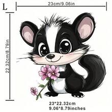 1个/2个/4个卡通臭鼬花卉贴片,可水洗,适合DIY T恤、牛仔裤、连帽衫、男女通用服装和包包装饰 - L - 查看 11