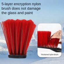 Cepillo quitanieve multifunción para coche con mango largo y cerdas suaves, herramienta rascadora de hielo - Talla única - Ver 5