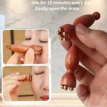 Facial Massager - Facial Massager Small Lotus Face Beauty Pure Brass Eye Scraping Muscle Stick Point Muscle Stick Acupoint Skin Care Tool - 臉部按摩器 - 查看 10