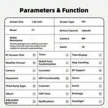 智能游戏手表，带摄像头、相册、录像机、18款内置游戏、计算器、日历、LED灯，是完美的节日礼物！ - 彩色 - 查看 8