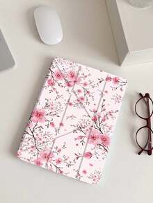 Cherry Blossom Tree Pattern Tablet Case Compatible With IPad Air 11-Inch M3 2025 / M2 2024, IPad Air 5th Generation 2022 , IPad (A16) 11 Inch 11th Generation 2025,Compatible With Samsung Galaxy Tab,Kindle Paperwhite 12th Gen 2024, Clear Back ,Fashion Pattern Protective Case,Autlueomatic Sleep And Wake-Up Function, Airbag Protection, Suitable For Gifts And Office Use - Multicolor - View 3