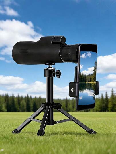 High Definition Long Range Monocular Telescope, BAK-4 Prism FMC Coated High-Quality Monocular Telescope, Powerful Adult Monocular Telescope, Includes Sturdy Tripod And Universal Phone Clip For Smartphone Photography, Suitable For Hiking, Camping, Outdoor Adventure And Sports Viewing, Makes A Great Gift.