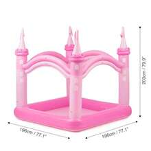 Teamson Giant Inflatable Pink Castle Wading Pool And Sprinkler For Beach Balls Included - As Pic - View 3