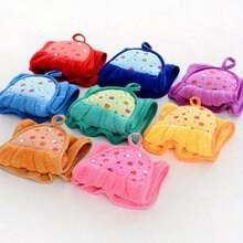 [Quick-Drying And Odor-Resistant] Cute Coral Fleece Hanging Hand Towels For Kitchen And Bathroom Absorbent Cloths, Thick And Oil-Free.Kitchen Essential,Bathroom Essential.Easter Gifts - 隨機的 - 查看 2