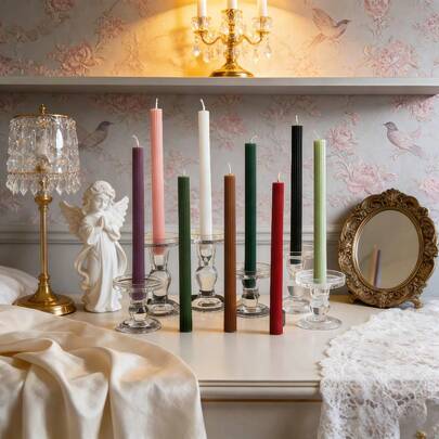 قطعتان (25 سم * 2 سم) من الشموع المعطرة، مدة الاحتراق 8 ساعات، مصنوعة من شمع الصويا وشمع البارافين مع عطر، مناسبة لديكور المنزل وأجواء المطبخ، وهدية رائعة للمناسبات الرومانسية والأعياد والنساء والربيع والأصدقاء المقربين