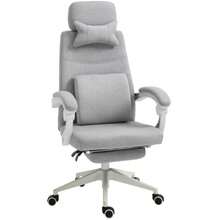 Office Chair, Gaming Chair, Rolling Chair, Ergonomic, Polyester, Foam, Multi-Layer Panel, 62 X 68 X 117-127 Cm - Light Grey - View 1