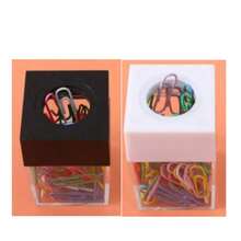 Caja de 18 piezas de clips magnéticos transparentes de colores con soporte, diseño creativo - Multicolor - Ver 15