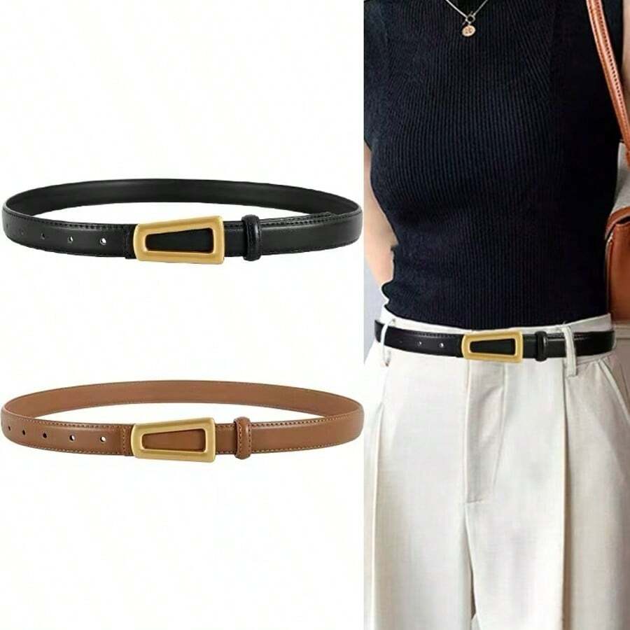 1pc Women's Fashion High-End Casual Belt, Versatile Elegant Accessory - Multicolor - View 1