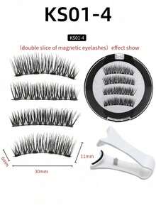 一套4件磁性眼线笔和磁性假睫毛套装 - 自然逼真可重复使用的磁性狐狸眼假睫毛，增强并拉长睫毛。（如果您不知道如何佩戴，请打开附带的视频。）假睫毛，万圣节，3D卷翘蓬松，无需胶水，佩戴舒适。强力磁铁，自然睫毛，假睫毛。 - 黑色 - 查看 18
