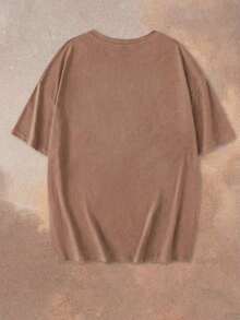 2026 Summer TopsOversized Women's Casual Overstimulated Graphic Short Sleeve T-ShirtLoose And Comfortablesummer Shirts - màu nâu - Xem 2