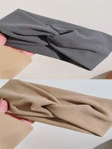 1PC/2PCS/3PCS/Women's Thick Winter Headband - Soft Solid Color Hair Accessory, Elegant Bohemian Style Loose Headband, Suitable For Cold Weather, Christmas, Thanksgiving, And Holiday Gifts Multi Functional Headband, Winter Headband, Women's Winter Warm Headband, Soft Headband, Elastic Headband, Women's Elastic Headband (Due To Lighting Reasons, There May Be Some Color Difference In Photos Taken) - Multicolor - View 25