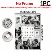1件个性化情人节礼物（男士款），周年纪念日礼物，周年纪念日帆布模板，可编辑情侣照片拼贴画，浪漫个性化礼物，个性化墙饰，房间装饰品，房间用品，可选相框 - 多色 - 查看 13