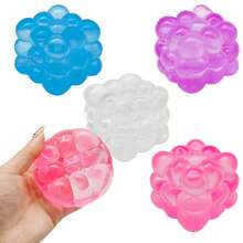 一套立方体薄片挤压麦芽糖玩具，波纹挤压麦芽糖减压玩具，慢回弹挤压麦芽糖玩具，生日礼物 - 圣诞礼物 - 完美礼物 - 彩色 - 查看 4