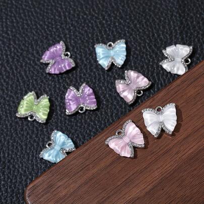 5Pcs 16.5x18mm Metal Bowknot Pendants For Diy Jewelry Making Bracelet Necklace Earrings Keychain Mobile Phone Chain Accessories