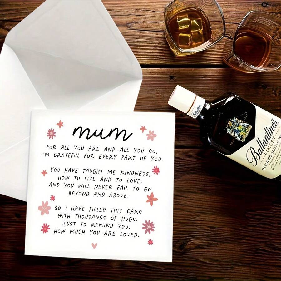 1PC Poem Mothers Day Card From Daughter, Cute Mother Day Card Mum, Happy Mothers Day Cards, Mothers Day Gift - Sets - View 1