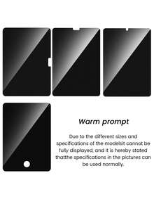 1pc Privacy Screen Protector Compatible With Ipad Pro/Air/Mini (7.9-12.9 Inch): Left And Right Privacy Protection, Suitable For Office, Commuting And Public Places Browsing (Anti-Fingerprint Coating, Cleaning Kit And Compatible With Phone Case Edges). Essential Screen Protector For Daily Use, Office, Home Tablet Screen Protection, Waterproof, Shockproof, Anti-Fall, Anti-Scratch. - Black - View 4