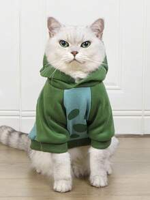 LUCKIE LABO 1件装动物恐龙连帽衫，时尚宠物服装，适合小型犬猫，室内外均可穿着。 - 綠色 - 查看 7