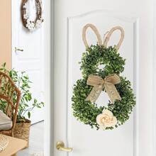 1pc There Is A Rabit Wreath With 20 Headlamp Strings And An Easterwreath Hanging At The Entrance, Lving Room, And Garden,Creating A More Atmospherit Atmosphere Using 2*AA Batenes - Multicolor - View 4