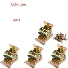 4个装90度折叠桌腿支架，带锁伸缩支撑支架，重型折叠支架，可折叠自锁铰链，带螺丝，适用于桌椅床腿脚 - A - 查看 11