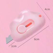 1pc Mini Cloud Shape Box Cutter Scalpel Utility Knife Letter Opener Envelope Slitter, Portable Cloud Shape Paper Cutter With Keychain Hole Knives - Multicolor - View 3