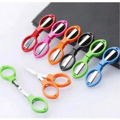 Kit 10 Tesoura Dobrável Portátil Bolso Retrátil Reforçada