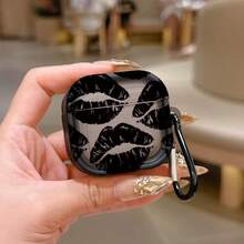 Sexy Black Lip Design Protective Case Compatible With Apple , Transparent Black Earphone Protective Cover, Anti-Drop Earphone Case, Only Suitable Compatible With Apple Bluetooth Earphone - Transparent Black - View 5