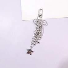 1pc Women's New Alloy Bowknot & Star Keychain Pendant, Versatile Bag Accessory - Bow - View 7