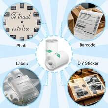 Sticker Printer Paper, Mini ThermalPrinter Paper, Inkless Print Papers For Most Mini Instant Camera, Photo Labels, For Photos, To-Do Lists - 57mm Width - View 5