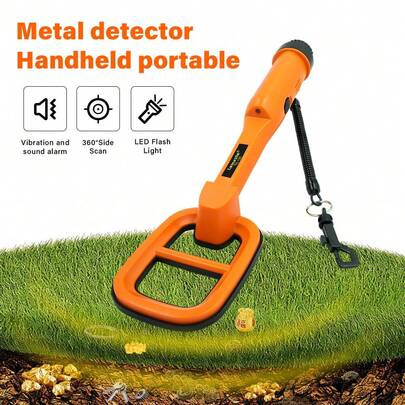 TC-120 Handheld Metal Detector With Pulse Pointer Induction, Plastic Material, Battery Powered - For Detecting Small Metal Objects, Batteries Not Included