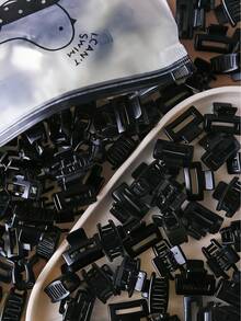 30pcs High-Quality Matte Black Square Claw Clips, Simple & Versatile Hair Clips For Women - Black - View 2