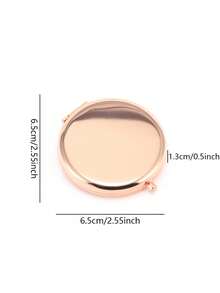 1个个性化刻字不锈钢便携镜，饰有生日花图案 - 可定制姓名，适合女性、伴娘、求婚、婚礼、生日、圣诞节等场合，优雅便携，可定制姓名 | 精致便携镜 | 刻字配饰 - 彩色 - 查看 2