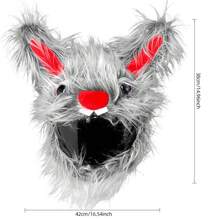 1pc Plush Helmet Cover, 3D Cartoon Rabbit Design, Fits Full Face Helmet, Effectively Protects Helmet, Suitable For Cycling - Grey - View 3