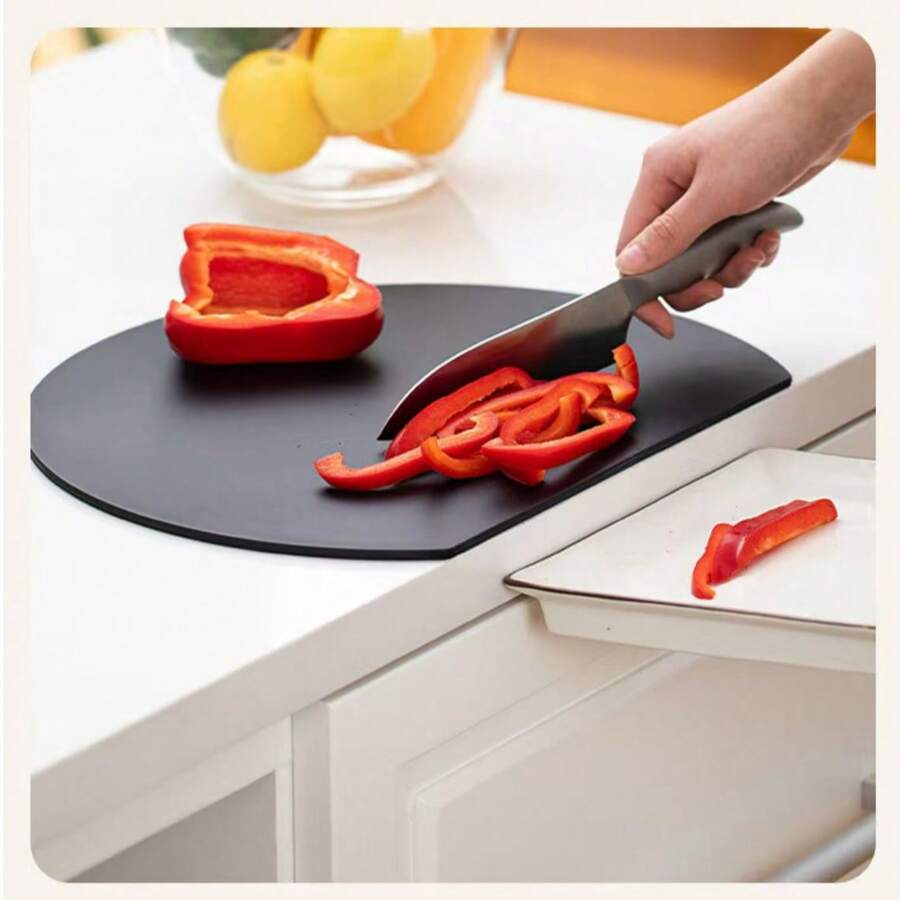 TPU Anti-Mold Cutting Board, Semicircular Dual-Sided Kitchen Antibacterial Fruit & Vegetable Chopping Board, Anti-Mold, Antibacterial - Multicolor - View 1