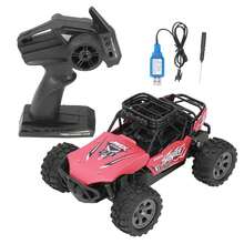 Coche de escalada todoterreno con control remoto inalámbrico de aleación de aluminio de cuatro vías 2.4G para niños, escala 1:18, recargable por USB, rojo (control remoto enviado sin batería) (coche enviado con batería incorporada). - Tipo de Enchufe A USA (110-127V) - Ver 1