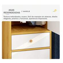 Closet Armable Para Ropa Modernos Con 2 Cajones Ropero Para Dormitorio - Blanco - Ver 9